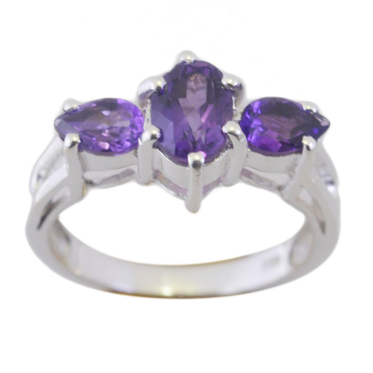 Kristine Fairytale Purple Trilogy Ring Amethyst Purple