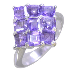 Mathilde Glamorous Purple Navratna Ring