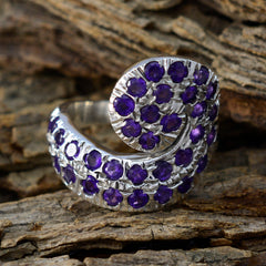 Nia Abstract Purple multiple Ring