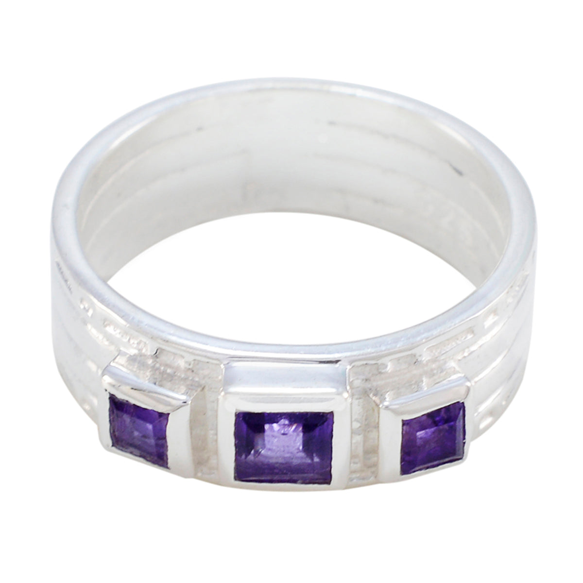 Riya Boho Purple Trilogy Band Amethyst Purple