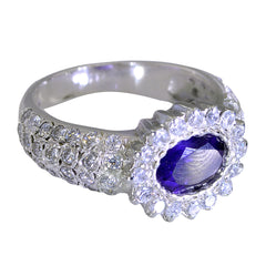 Ava Feminine Purple Halo Ring