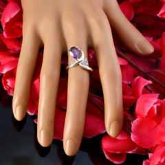 Jiwoo Purple Gemstone Halo Ring with Sterling Silver