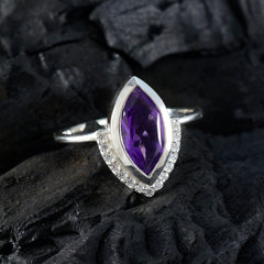 Putri Purple Gemstone Halo Ring Sterling Silver