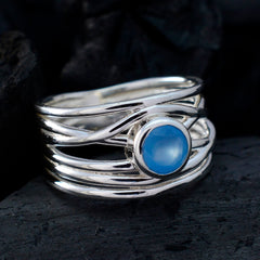 Layla Rope-Wire Blue Solitaire Band