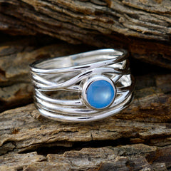 Layla Rope-Wire Blue Solitaire Band