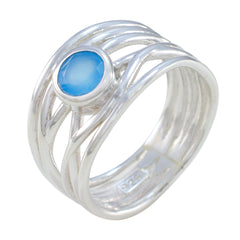 Layla Rope-Wire Blue Solitaire Band