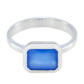 Laura Luxurious Blue Solitaire Ring Blue Chalcedony Blue