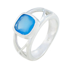 Carolina Blue Solitaire Ring for Women in Sterling Silver