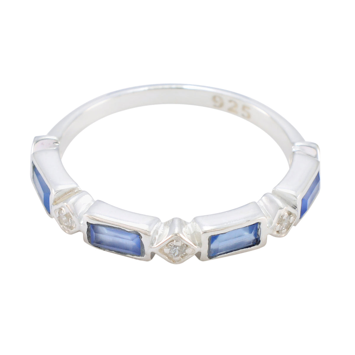 Soo-jin Trendy Blue quarter Band Blue Chalcedony Blue