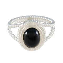 Gabriela Rope-Wire Black Solitaire Ring Black Onyx Black