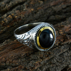 Hazel Filigree Black Solitaire Ring