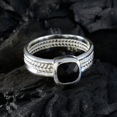 Patricia Rope-Wire Black Solitaire Band