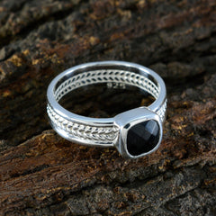 Patricia Rope-Wire Black Solitaire Band