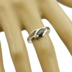 Ha-eun Modern Black Solitaire Ring