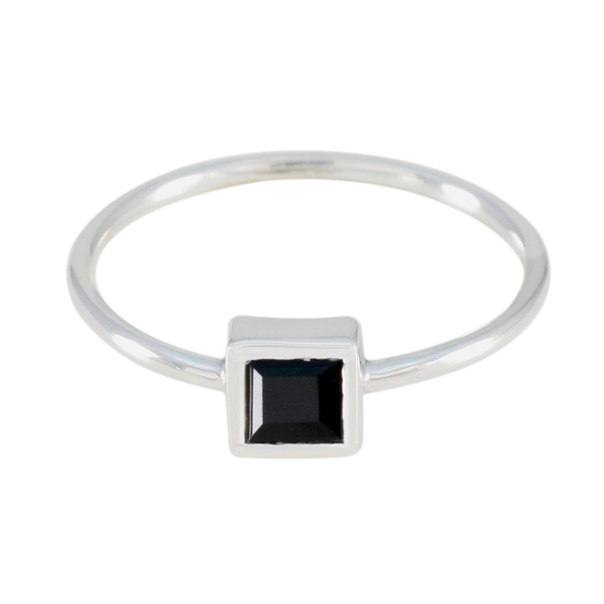 Sakura Luxurious Black Solitaire Ring Black Onyx Black