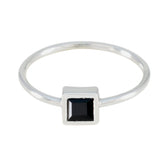 Sakura Luxurious Black Solitaire Ring Black Onyx Black