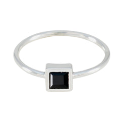 Sakura Luxurious Black Solitaire Ring Black Onyx Black