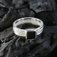 Lucia Rope-Wire Black Solitaire Band
