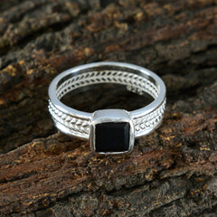 Lucia Rope-Wire Black Solitaire Band