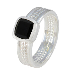 Lucia Rope-Wire Black Solitaire Band