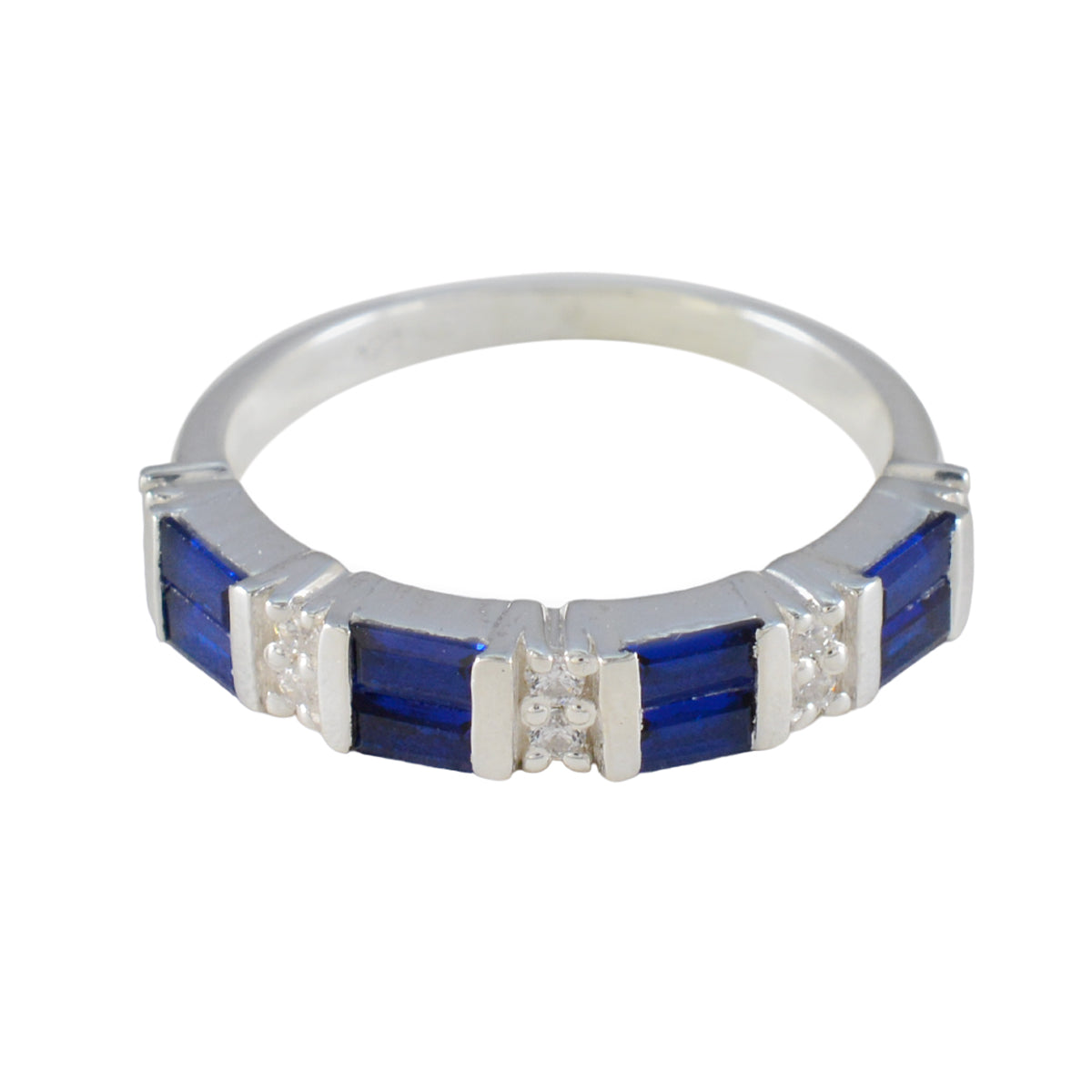 Constanza Trendy Blue octa Band Blue Sapphire CZ Blue