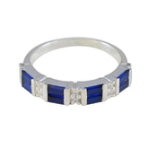 Constanza Trendy Blue octa Band Blue Sapphire CZ Blue
