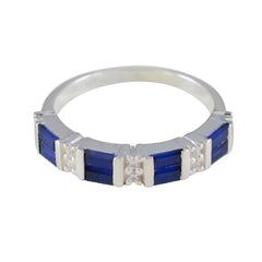 Constanza Trendy Blue octa Band Blue Sapphire CZ Blue