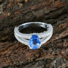 Teresa Graceful Blue Halo Ring
