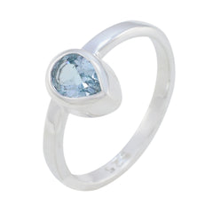 Natcha Promise Blue Solitaire Ring