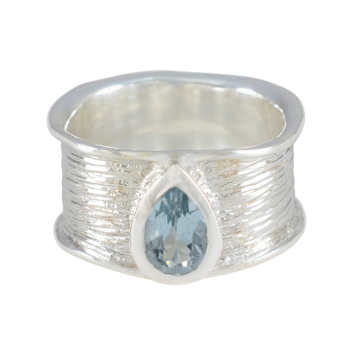 Yasmin Victorian Blue Solitaire Band Blue Topaz Blue