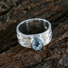 Marie Twist Blue Solitaire Band