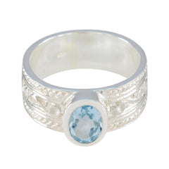 Marie Twist Blue Solitaire Band Blue Topaz Blue