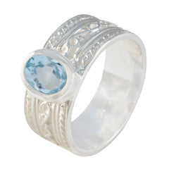 Marie Twist Blue Solitaire Band