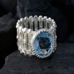 Bianca Armor Blue Solitaire Band