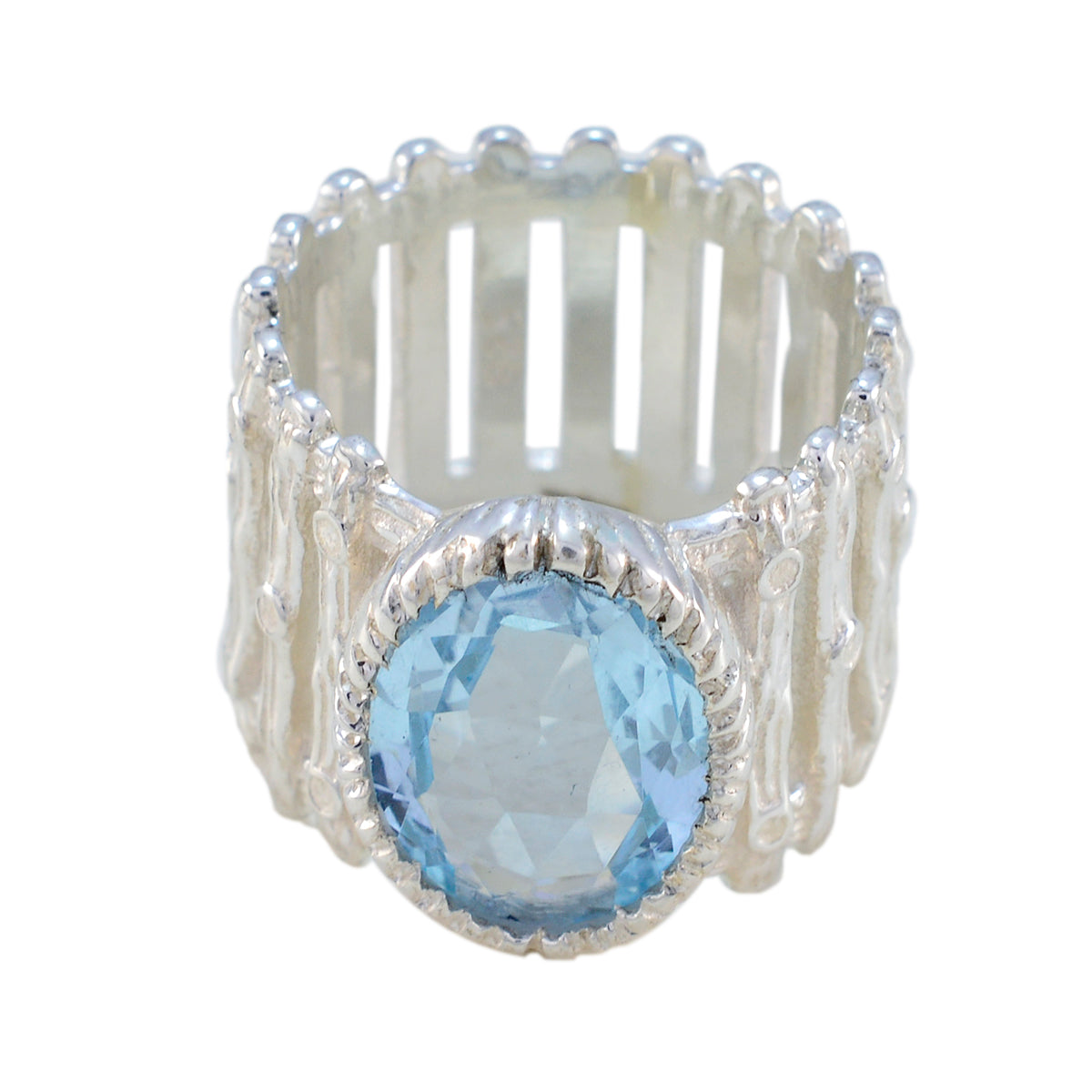 Bianca Armor Blue Solitaire Band Blue Topaz Blue
