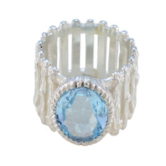 Bianca Armor Blue Solitaire Band Blue Topaz Blue