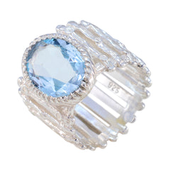 Bianca Armor Blue Solitaire Band