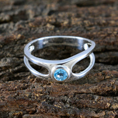 Hye-jin Abstract Blue Solitaire Ring