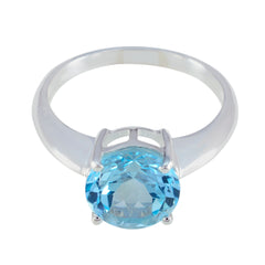 Maria Glamorous Blue Solitaire Ring Blue Topaz Blue