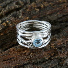 Lea Rope-Wire Blue Solitaire Band