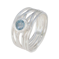 Lea Rope-Wire Blue Solitaire Band