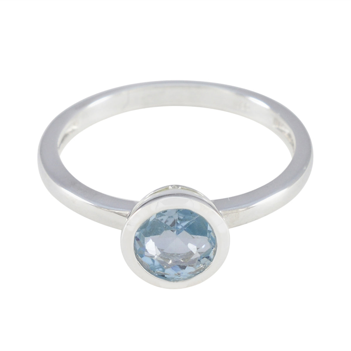 Katarina Abstract Blue Solitaire Ring Blue Topaz Blue