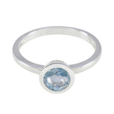 Katarina Abstract Blue Solitaire Ring Blue Topaz Blue