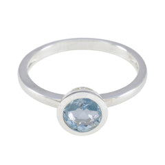Katarina Abstract Blue Solitaire Ring Blue Topaz Blue