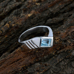 Micaela Abstract Blue Solitaire Ring