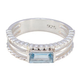 Greta Twist Blue Solitaire Band Blue Topaz Blue