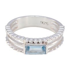 Greta Twist Blue Solitaire Band Blue Topaz Blue