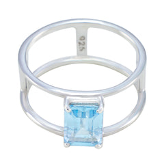 Violet Geometric Blue Solitaire Band Blue Topaz Blue