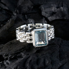 Milagros Art Deco Blue Solitaire Band