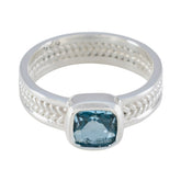 Lucy Rope-Wire Blue Solitaire Band Blue Topaz Blue
